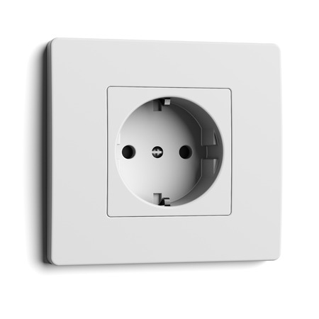 convenience outlet isolated on a white background. 3d renderの写真素材