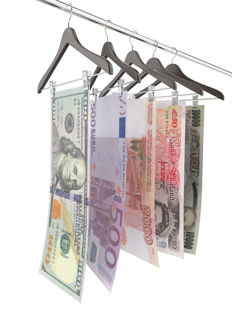 Saving money concept isolated on a white background. 3d rendeの写真素材