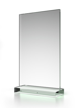  transparent ad plate isolated on a white background. 3d renderの写真素材