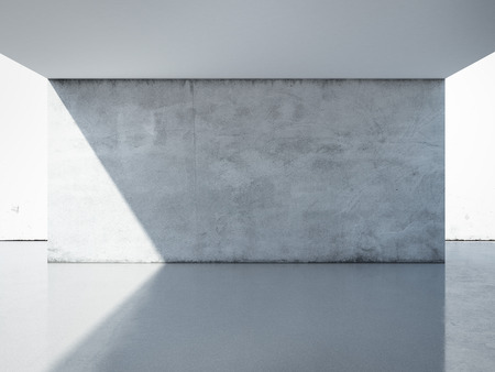 White wall and sunlight . 3d render exteriorの写真素材