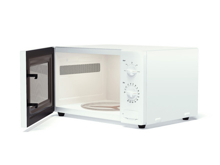 Microwave oven  isolated on a white background. 3d renderの写真素材