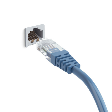 Network cable  isolated on a white background. 3d renderの写真素材