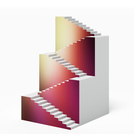 colorful stair to the futureの写真素材