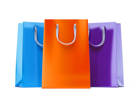 Three paper bagsの写真素材