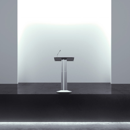 tribune in modern interiorの写真素材