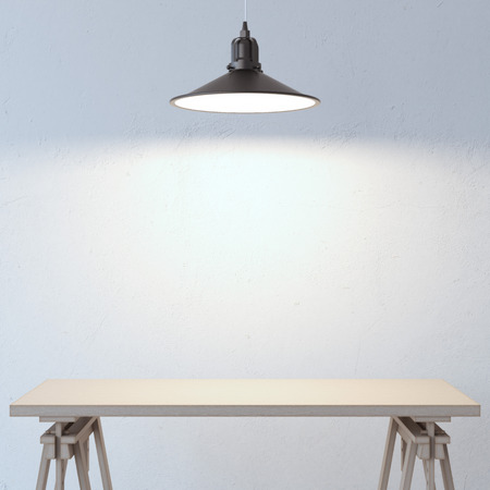 Table and lampの写真素材