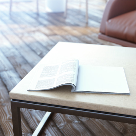 Magazin on the tableの写真素材