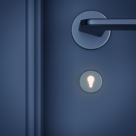 doorway with keyholeの写真素材