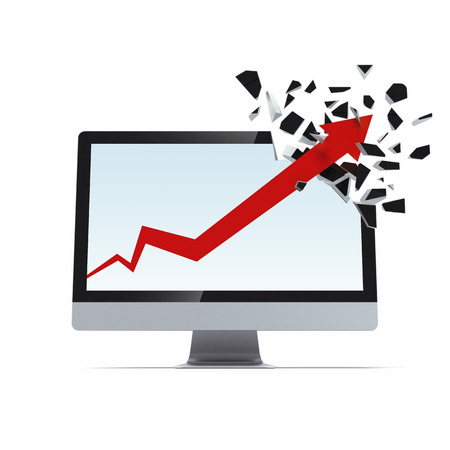 Growth arrow breaks display
