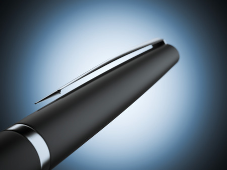 Close up of black penの写真素材