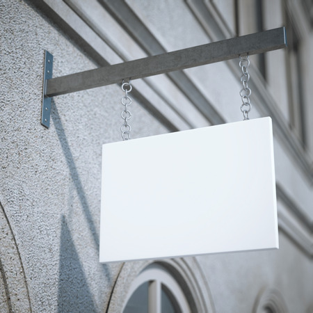 White square signboard. 3d renderingの写真素材