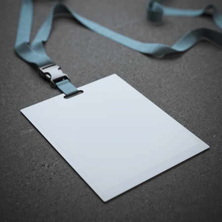 Blank badge with neckband Blank badge with neckband