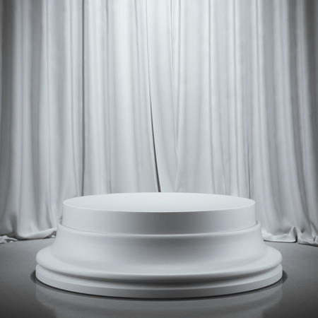 Empty plaster showcase. 3d renderingの写真素材