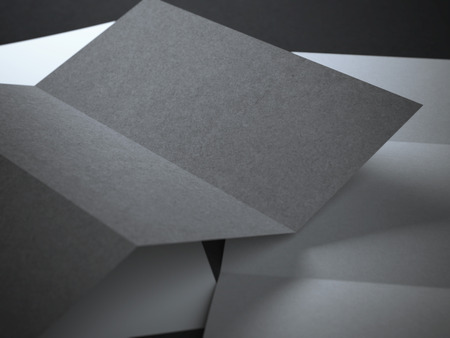 Folded sheet of paper from the envelope