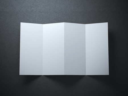 White sheet of paper with lines on bendsの写真素材