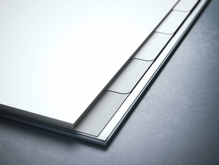 Blank white diary in the modern studioの写真素材