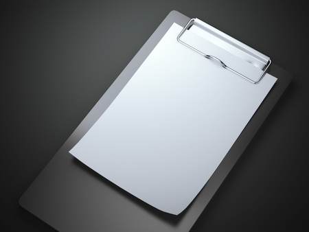 Blank bill receipt in a modern folder with clipの写真素材