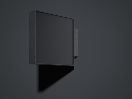 Empty black signboard. 3d renderingの写真素材