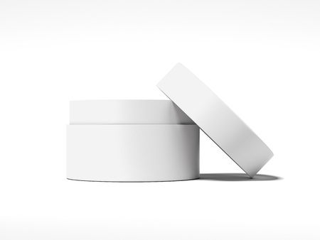 White blank jar for cream. 3d renderingの写真素材