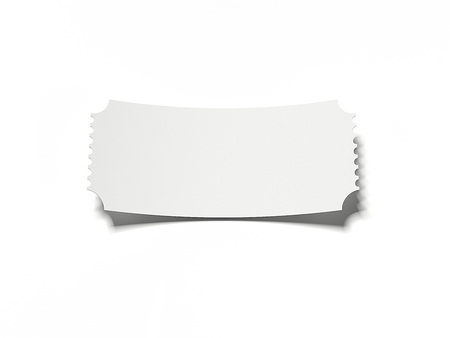 Blank ticket. 3d renderingの写真素材