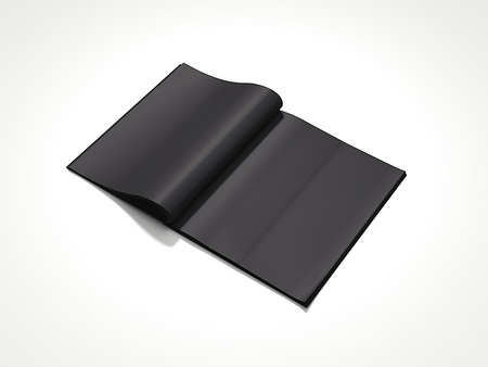 Blank black magazine. 3d renderingの写真素材