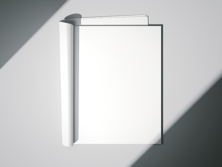 White blank magazine. 3d renderingの写真素材