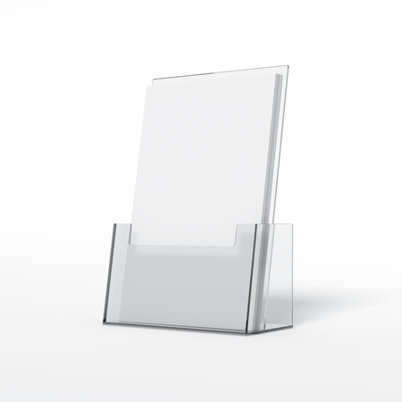 Leaflets plastic holder. 3d renderingの写真素材