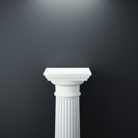 White greek column. 3d renderingの写真素材