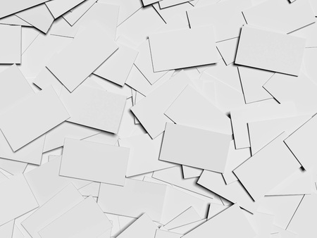 Pile of blank business cards. 3d renderingの写真素材