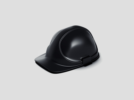 Black worker helmet. 3d renderingの写真素材