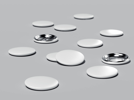 Button badges. 3d renderingの写真素材