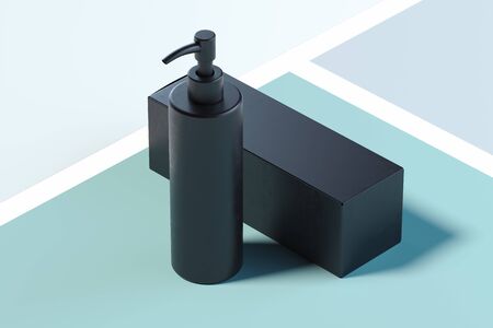 Cosmetic dispenser for cream, gel, lotion. Beauty product package. 3d rendering.の写真素材