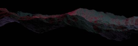 Music abstract background with multicolored dynamic waves. Sound waves template. music equalizer. 3d renderingの写真素材