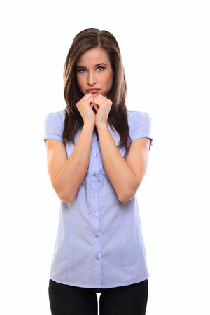 sad young womanの写真素材