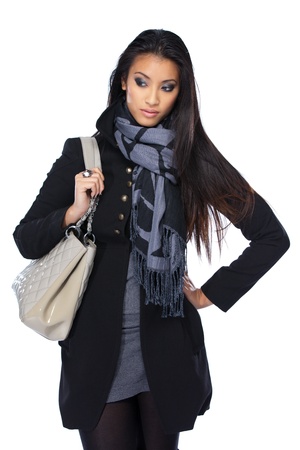 nice asian woman isolated on whiteの写真素材