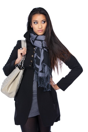 young asian woman isolated on whiteの写真素材