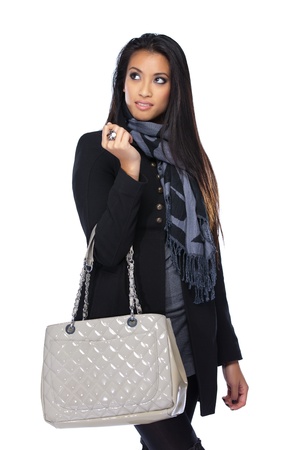 young asian woman isolated on whiteの写真素材