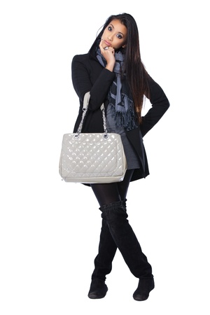 young asian woman isolated on whiteの写真素材