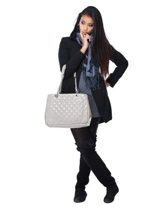 young asian woman isolated on whiteの写真素材