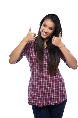 nice asian woman isolated on whiteの写真素材