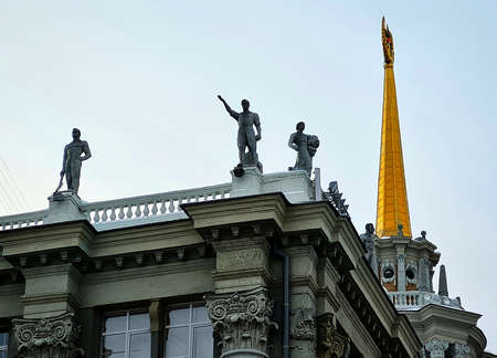 Facade of the building of the State Duma of the Russian Federationの写真素材