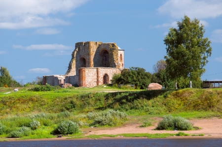 Archaeological Site Rurikovo mound. Veliky Novgorodの写真素材