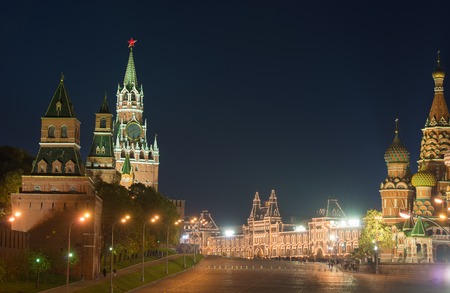 Moscow, Red Square, night