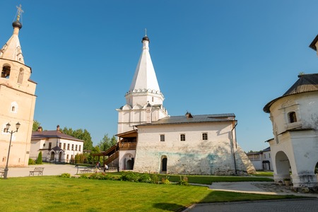 Ensemble of the Starytsky Svyato-Uspensky Monastery in city Staritsa, Tver regionの写真素材