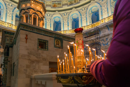 ISTRA, RUSSIA - JANUARY 3, 2017: chapel of the Holy Sepulchre in the Voskresensky New-Jerusalem Stavropegial male monastery, Istra, Moscow regionのeditorial素材