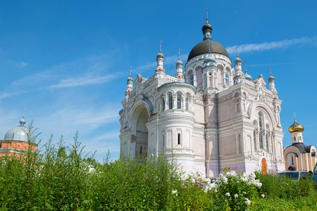Cathedral of the Kazan Icon of the Mother of God, Kazan Women's Monastery, Vyshny Volochok, Russiaの写真素材