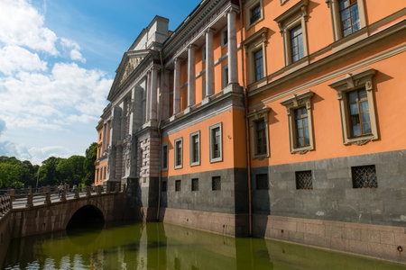 RUSSIA, SAINT PETERSBURG - AUGUST 18, 2017: View of the Saint Michael's Castle (Mikhailovsky Castle or Engineers' Castle)のeditorial素材