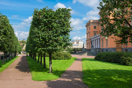 RUSSIA, SAINT PETERSBURG - AUGUST 18, 2017: St. Michael's or Engineer castle. St. Petersburg, Russiaのeditorial素材