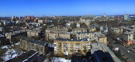 Pnorama of Donetsk Ukrain in winter, snow,  2010