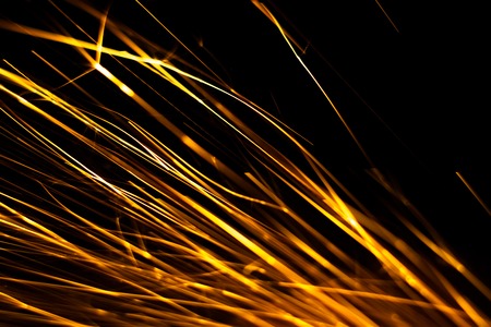 colorful abstract background with bokeh light on black backの写真素材